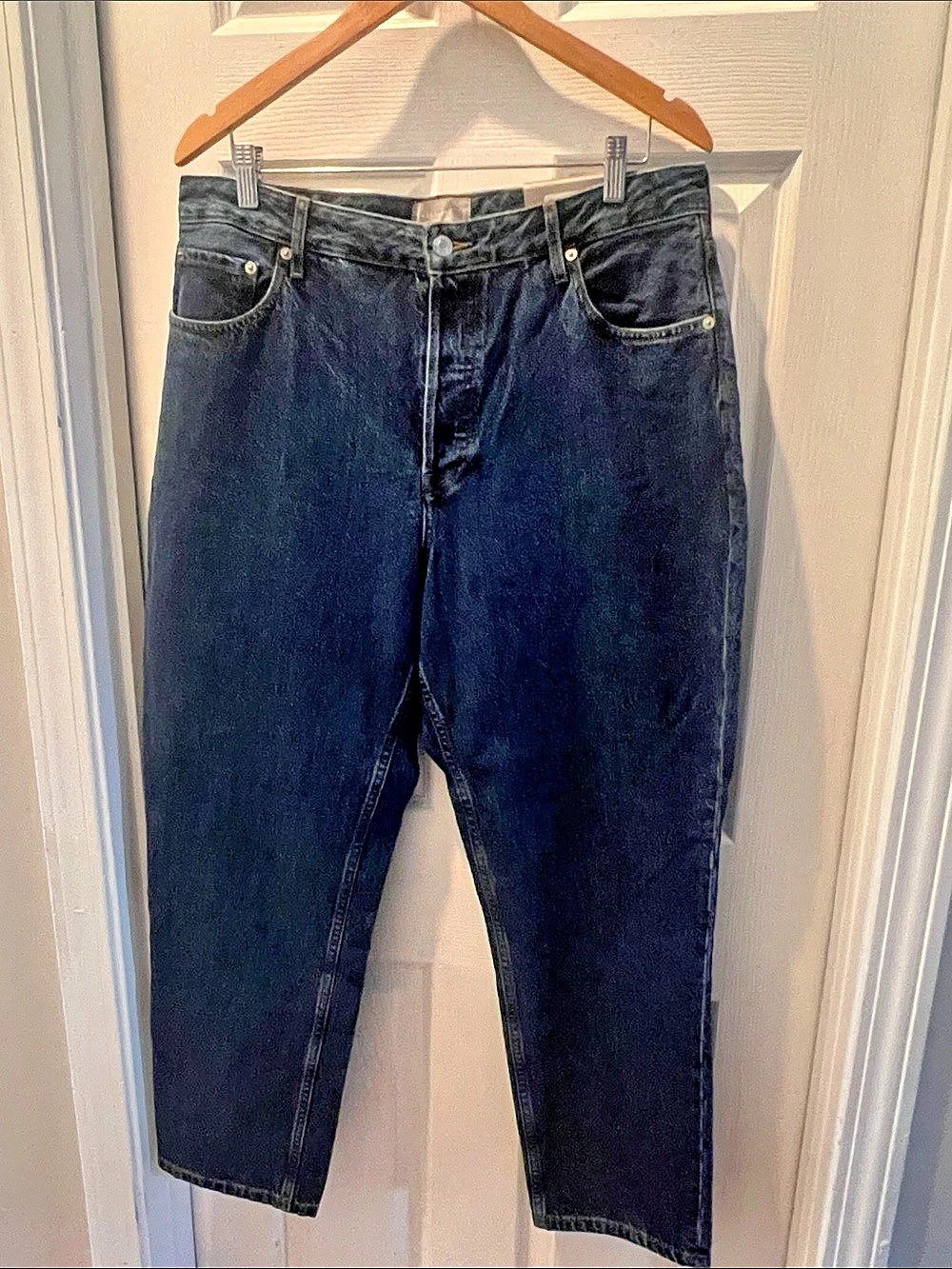 NWT Everlane Curvy 90s Cheeky Straight Jean, Dark Indigo, 33 Regular